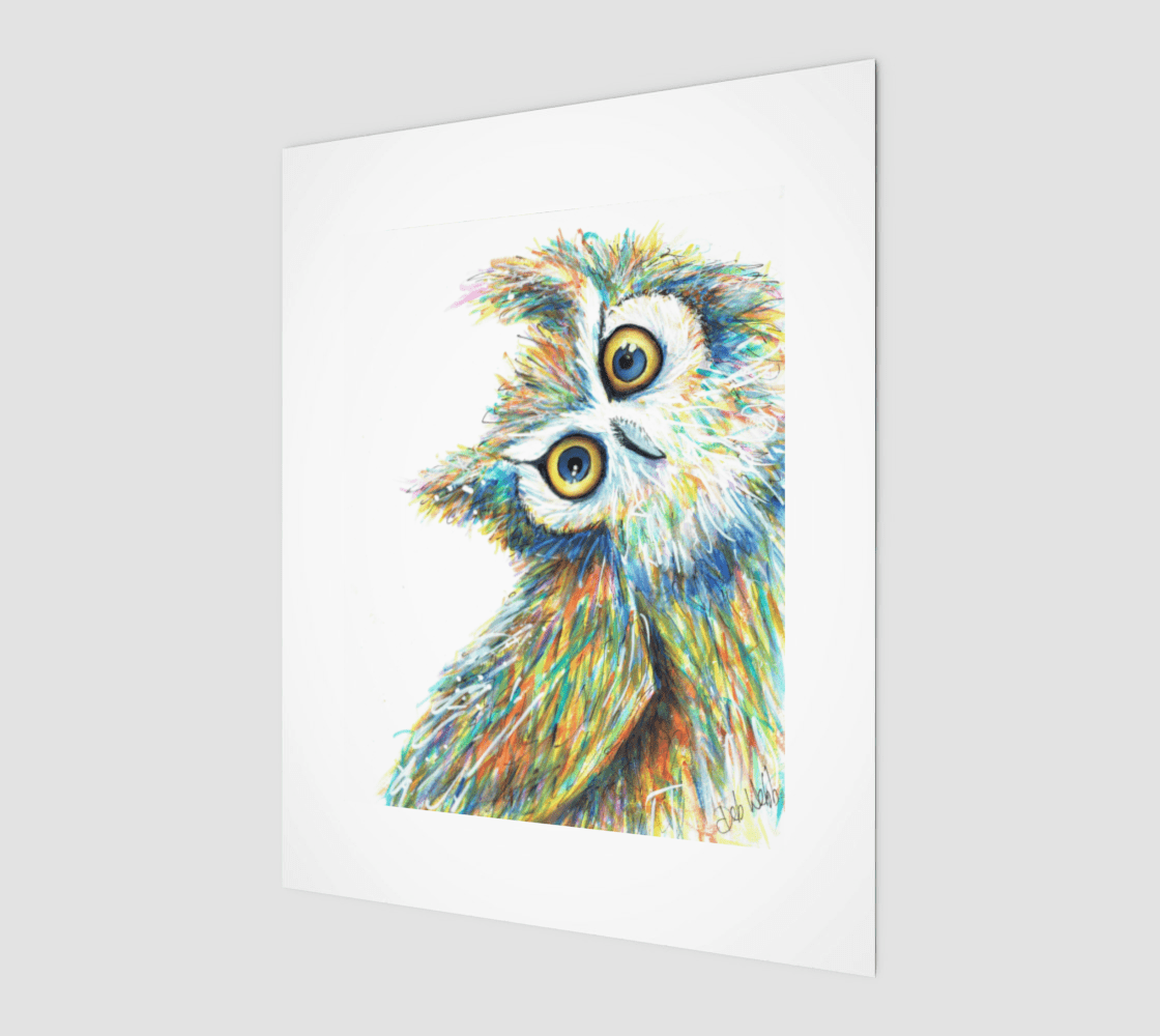 Quirky owl print