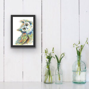 Quirky owl print