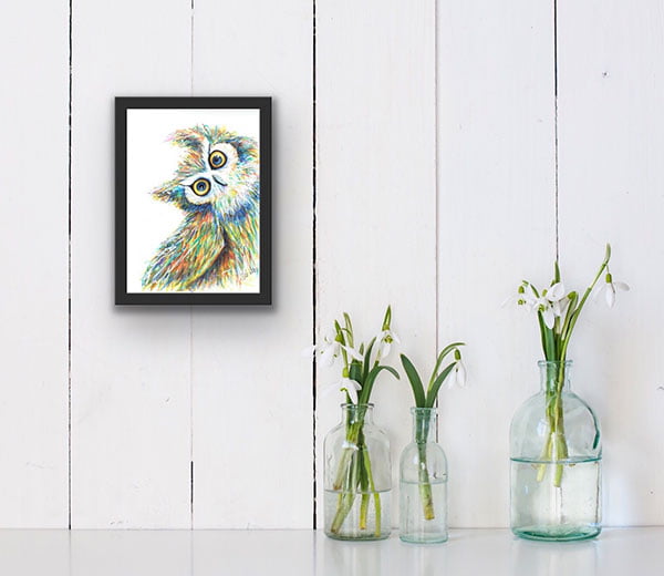 Quirky owl print