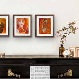 woman with earring collection