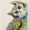 Quirky owl art print